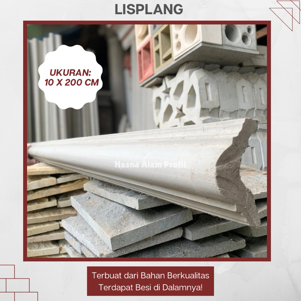 Lisplang Beton 10 x 200 cm – Lispang Profil Rumah, Lisplang Profil Beton, Dekorasi Bangual