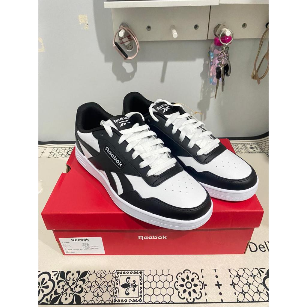 REEBOK Court Advance White Sepatu Sneakers Pria - Hitam/Putih