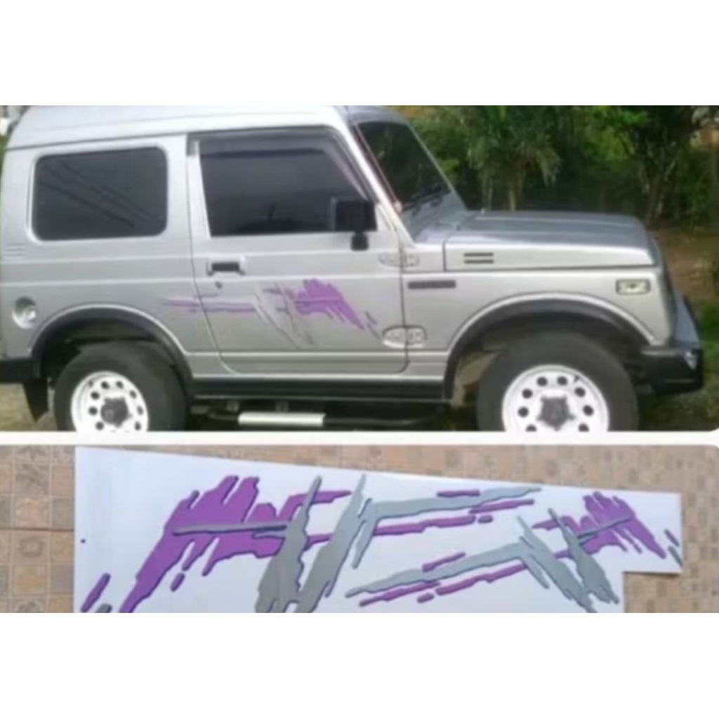 Sticker list body stiker Katana body samping katana pistol tahun 97
