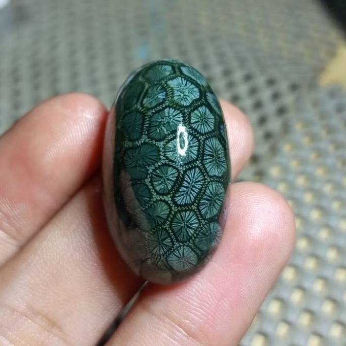 CINCIN BATU AKIK NATURAL TERATAI IJO ASLI ALAM