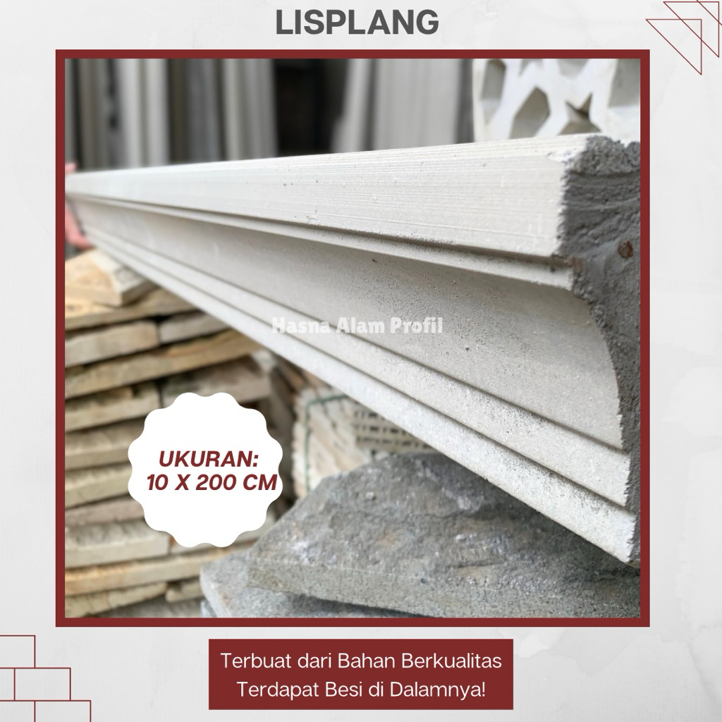 Lisplang Beton 10 x 200 cm – Lis Profil Rumah, Lis Profil Beton, Dekorasi Bangunan
