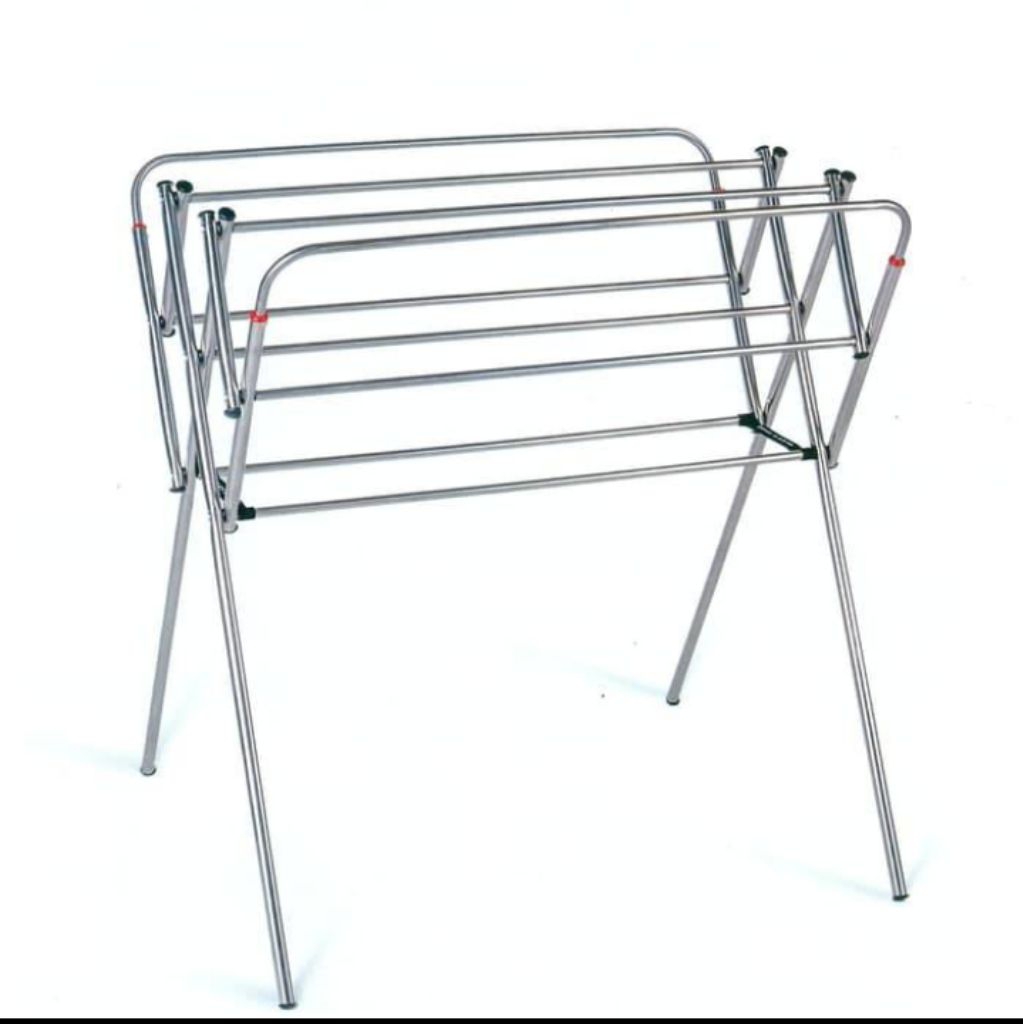 Jemuran Handuk Stainless 9 Palang | Jemuran Lipat Kecil | Rak Jemuran Handuk