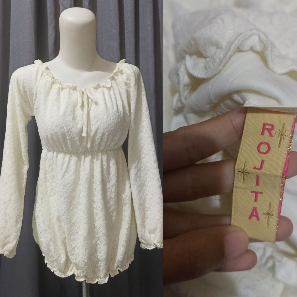 ROJITA Kawai brukat putih