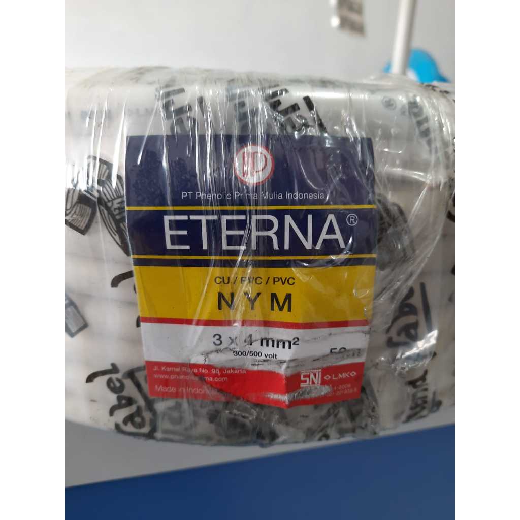 Kabel NYM 3x4mm2 ETERNA ( Harga permeter )