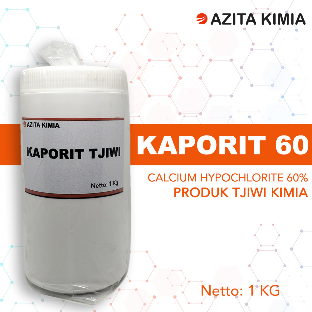 Kaporit Tjiwi Kimia 60% / Caporit Tjiwi / Kaporit 60 / Kaporit Bubuk 1 Kg
