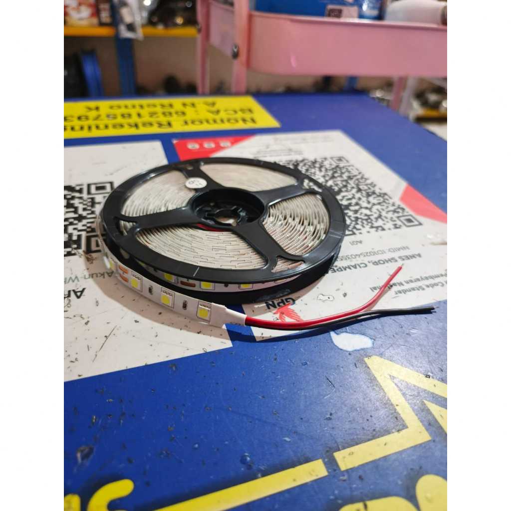 Lampu Smd Led Strip Flexible Strips 5Meter 12V 5050 Ip33 Putih