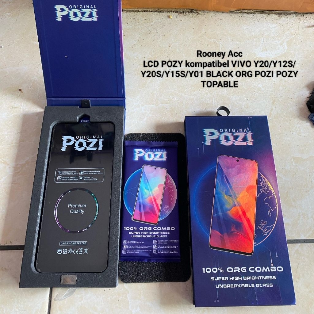 [LCD POZI] LCD POZY LCD POZI + TS kompatibel VIVO Y20/Y12S/Y12/Y20S/Y15S/Y01/Y16 BLACK ORG POZI POZY