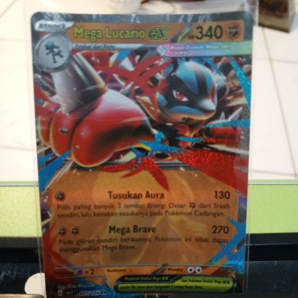 kartu pokemon mega lucario ex mai