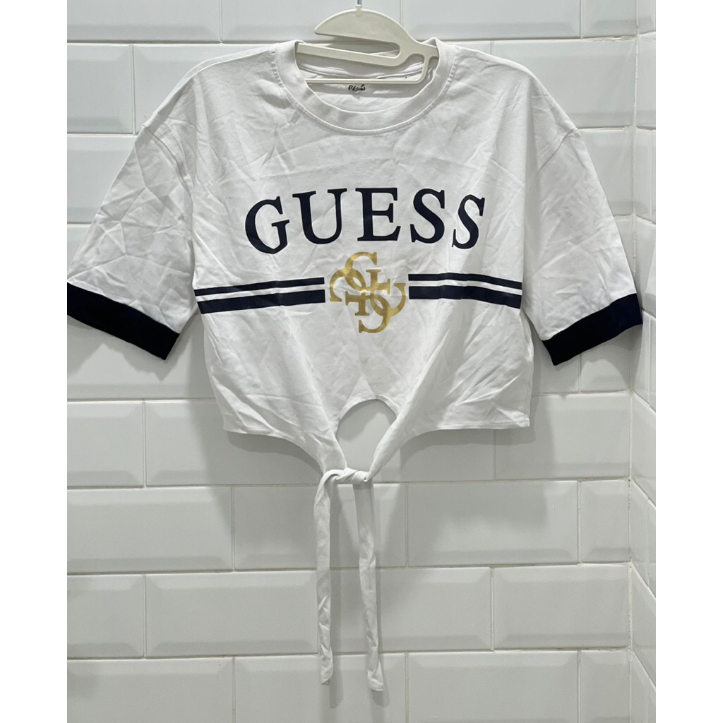 PRELOVED Blouse GUESS ORIGINAL / Baju GUESS Putih