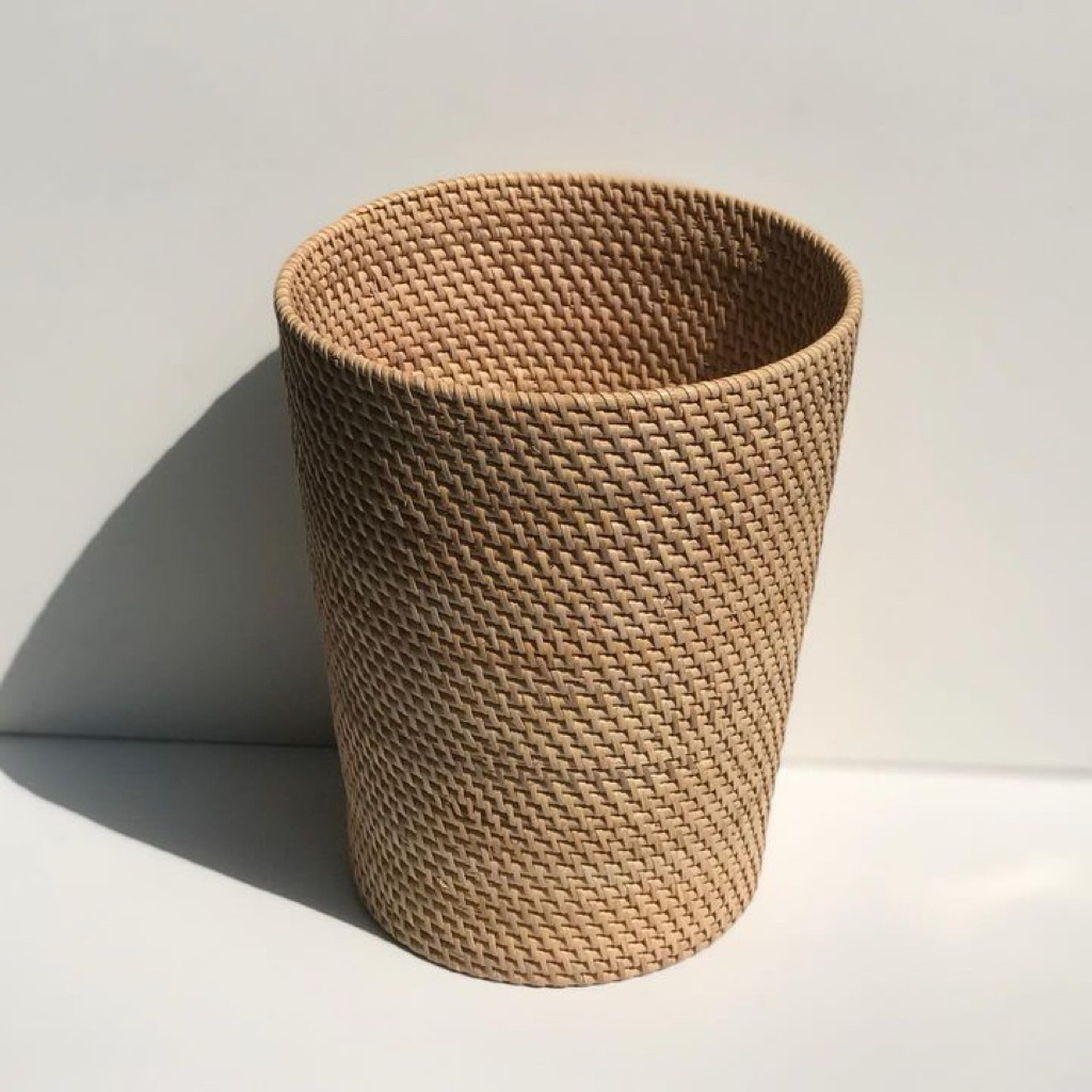 Lombok Authentic | Tempat Sampah Anyaman Rotan Keranjang Natural Alam Homedecor Minimalis Aesthetic