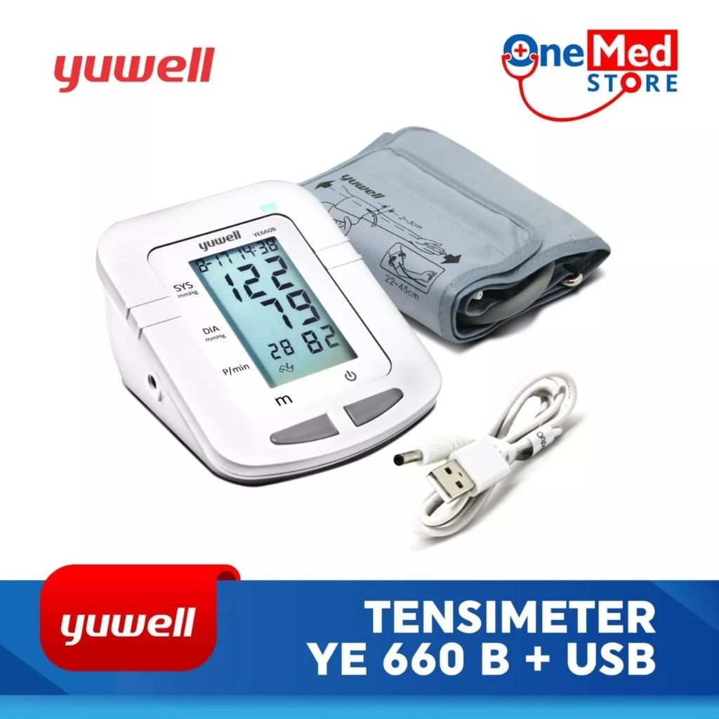 Tensimeter Digital Yuwell Lengan YE660B / Tensi Digital YE660B / Alat Tensi Digital Yuwell YE660B