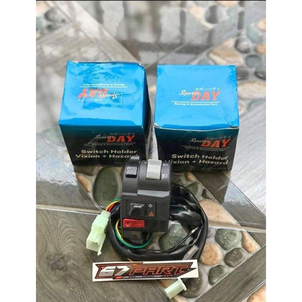 Holder kiri vixion original Day + Hazard universal semua motor