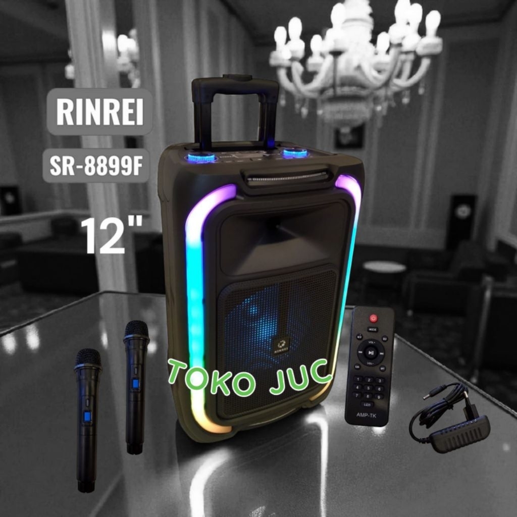 Speaker Portable 12 inch Speaker Bluetooth Rinrei SR-8899F speaker karaoke ORIGINAL