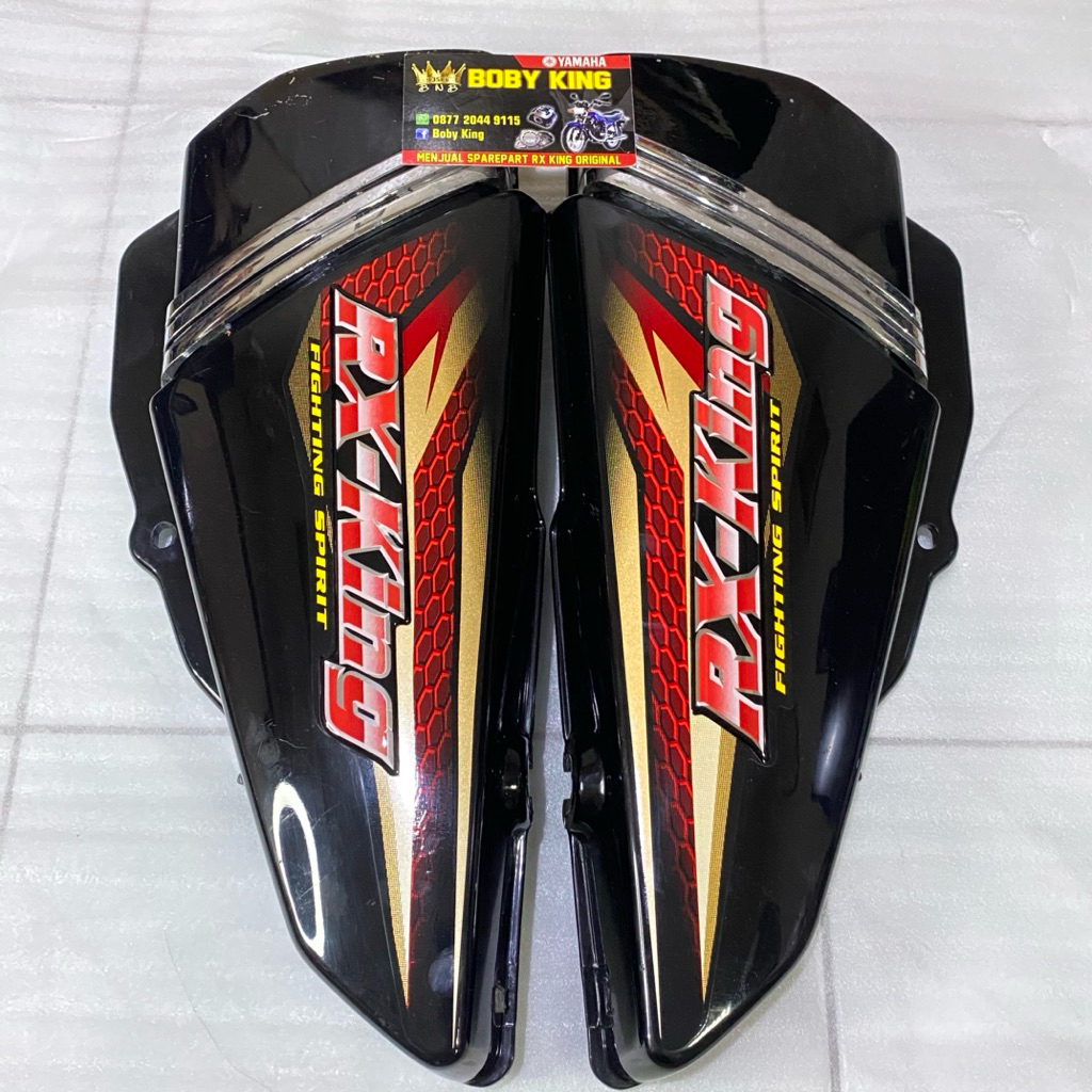 BOX DOP AKI SET RX KING 2005 HITAM MERAH ORIGINAL ( SECOND LIKE NEW )