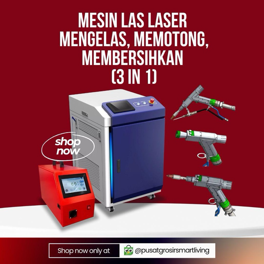 Mesin Las Laser 3 In 1 Kepala Leapion Relfar FWH20-S10A3 Handheld Metal Welder, Potong Besi / Materi