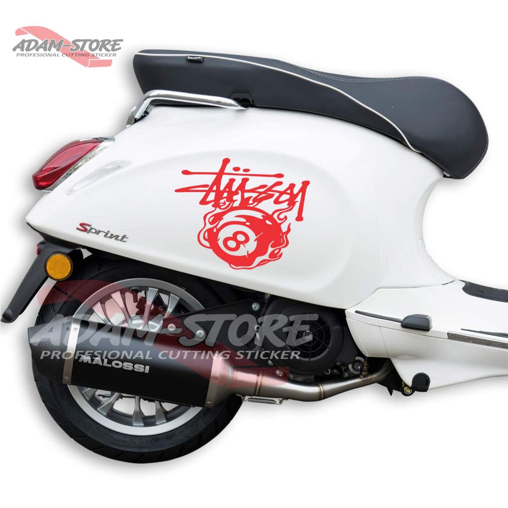 Sticker Motor Vespa Sprint 150 // Sticker Stussy // Stiker Vespa Piaggio // Vespa Matic - VS09