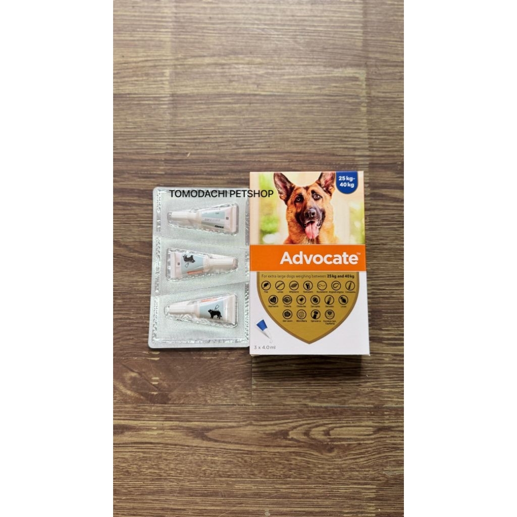 ADVOCATE XL OBAT CACING & KUTU ANJING BERAT 25-40kg PERPIPET