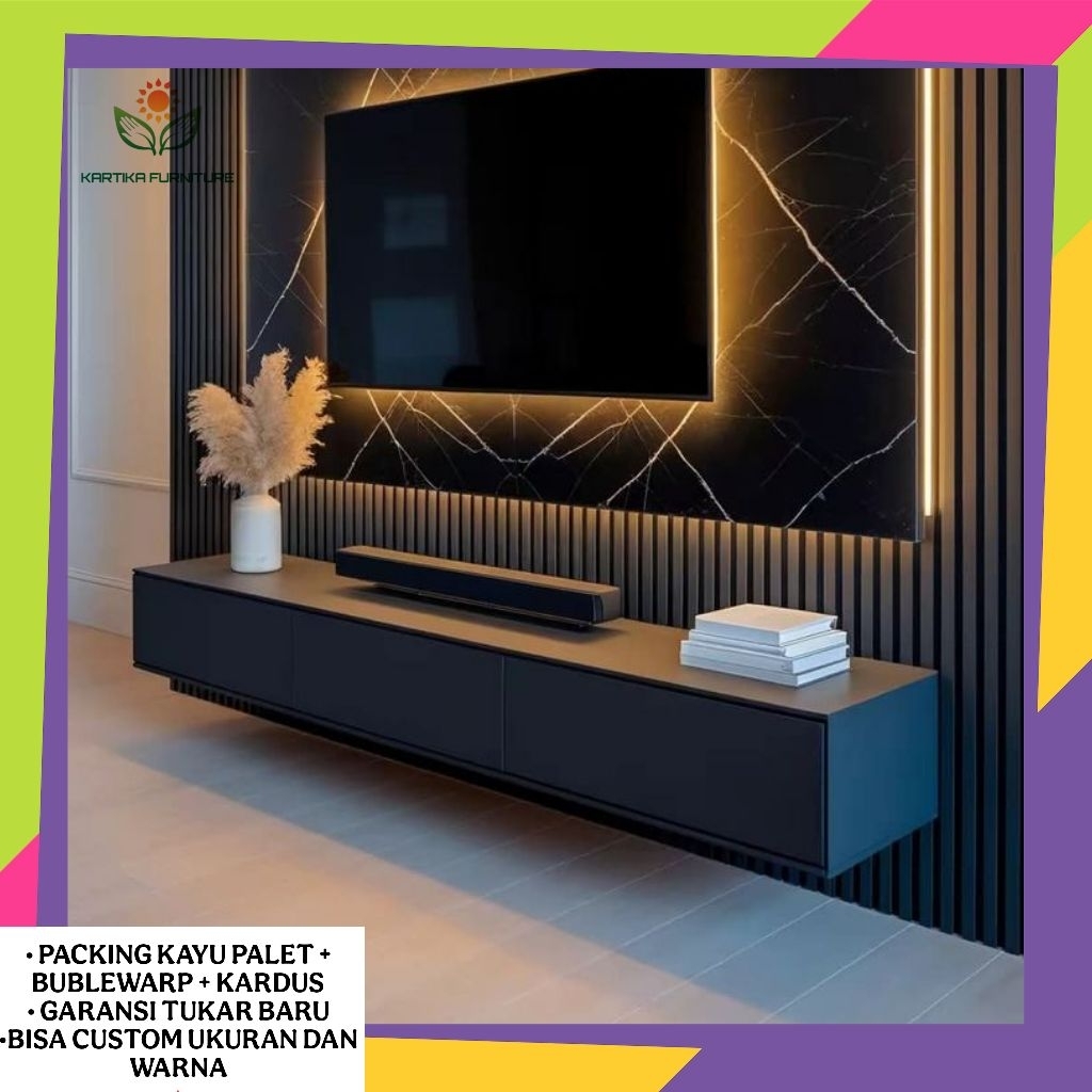 Rak gantung tv minimalis / meja gantung tv minimalis