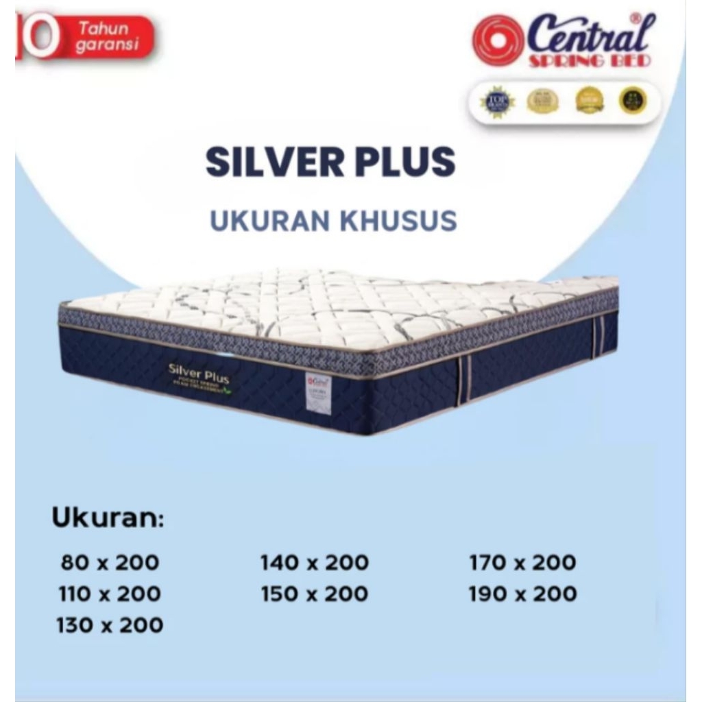 KASUR CENTRAL SILVER PLUS 160x200 Unit Kasur