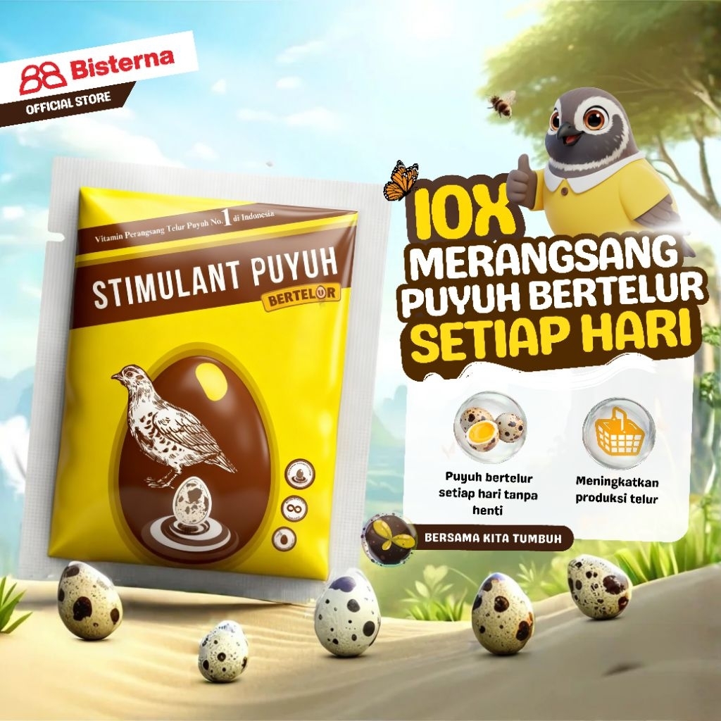STIMULANT PUYUH BERTELUR Vitamin burung puyuh agar bertelur dengan maksimal dan cangkang telur jadi 