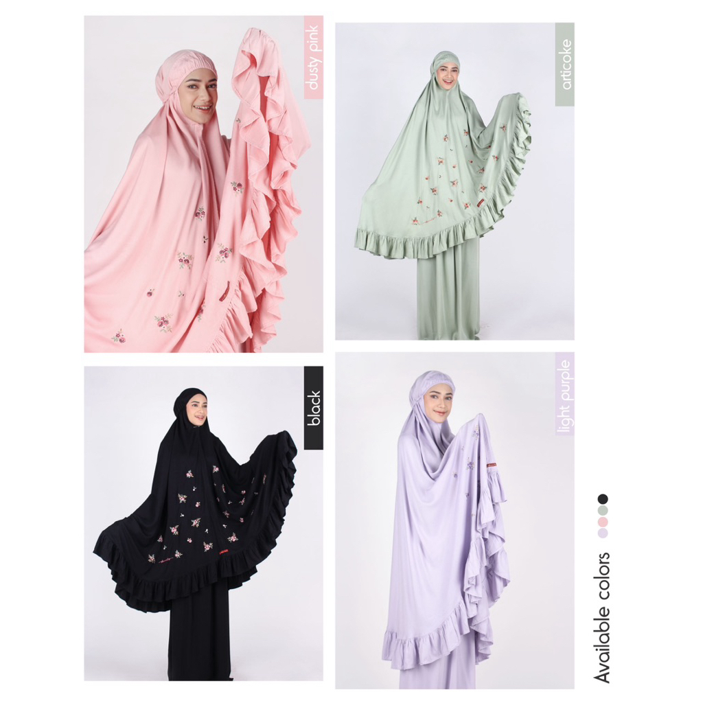 sale 25% / M230203 / mukenah dannis / rayon / mukenah dewasa / polos / embroidery / bordir / mukenah