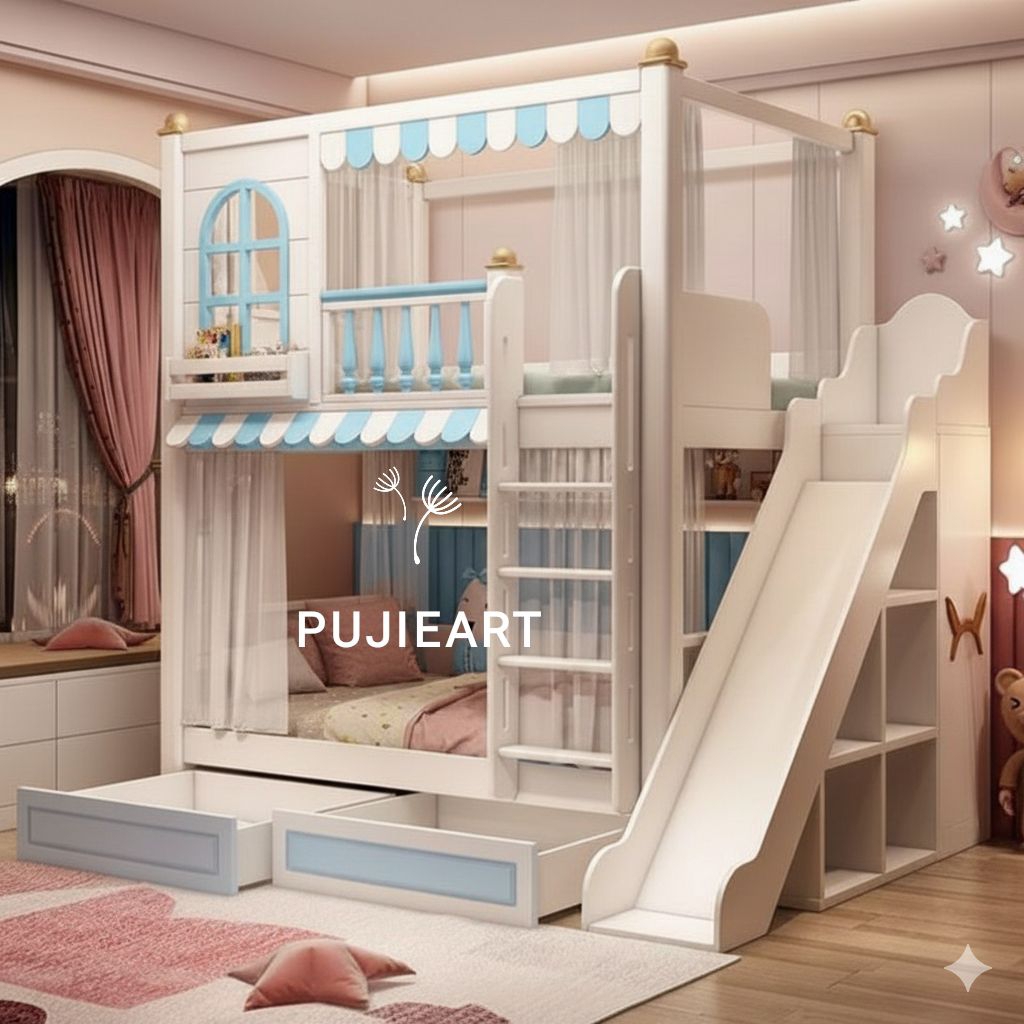 Bunk Bed Tingkat Perosotan Hemat Ruangan
