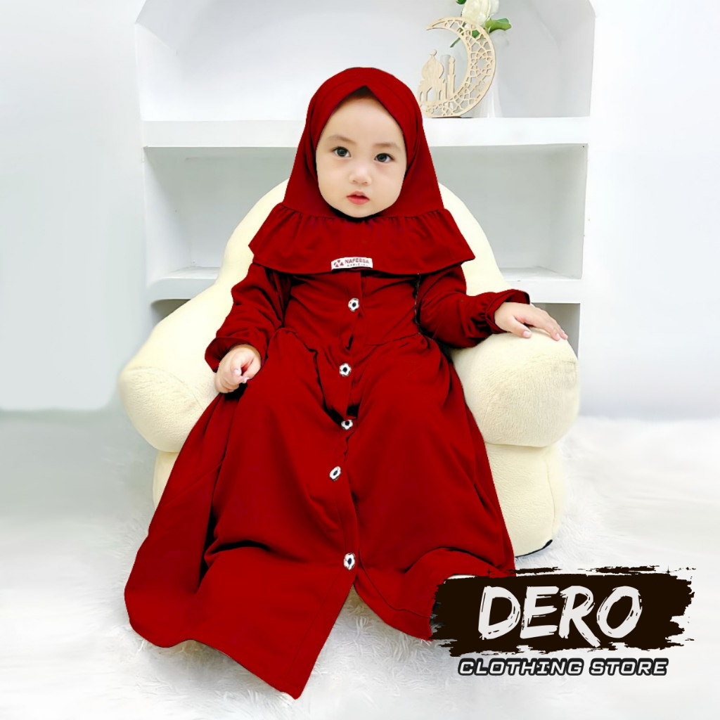 Set Gamis Bayi Perempuan Usia 0 6 bulan Newborn Kancing