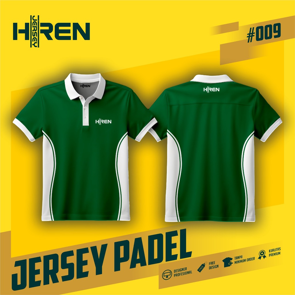 JERSEY PADEL PREMIUM | HREN PADEL 009 JERSEY PADEL CORAK | JERSEY OLAHRAGA PADEL | JERSEY SATUAN | B