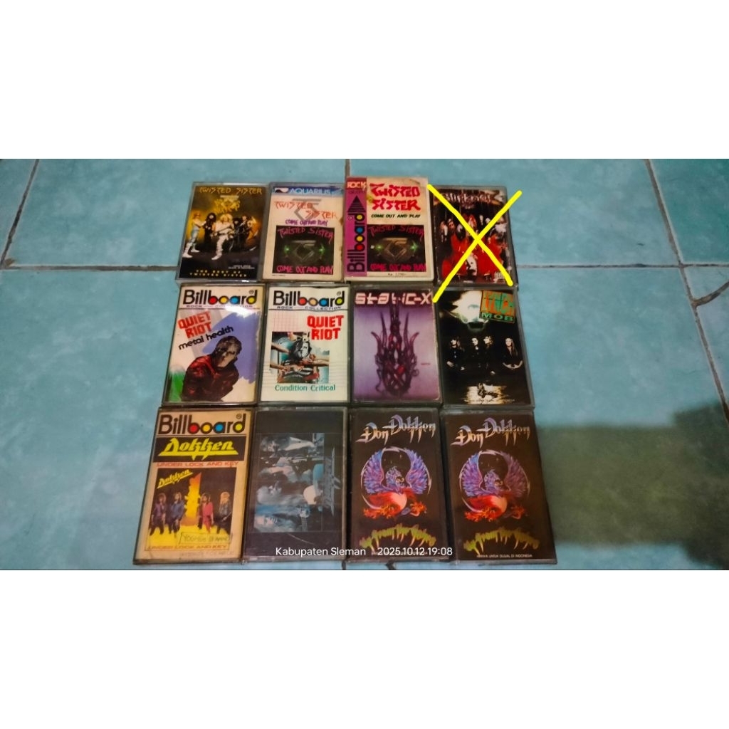 Kaset Musik Metal Alice Cooper WAPS Queensryche Twisted Sister Quite Riot Krokus Queenryche Krokus D