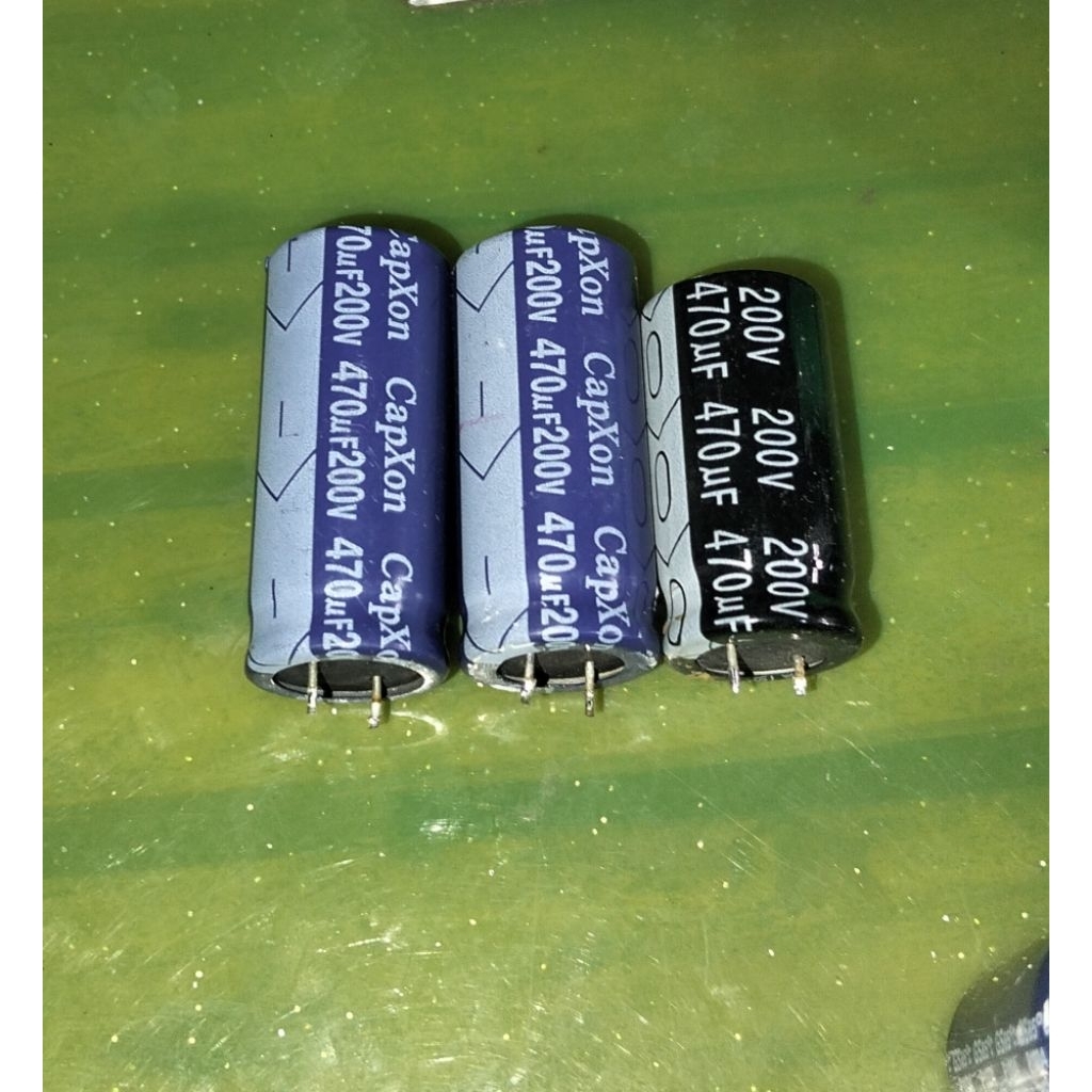 ELCO 200V 470UF BEKAS COPOTAN