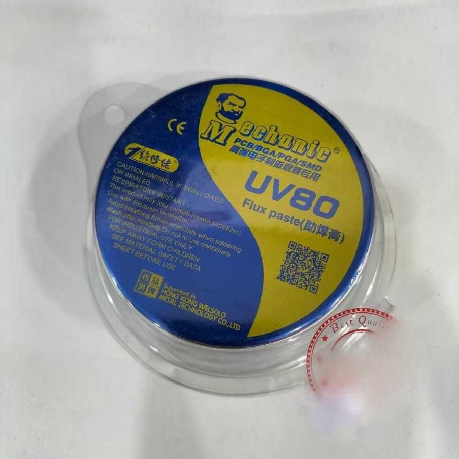 Flux Original Mechanic UV 50 & UV 80 Kemasan Kaleng Alumunium - Pasta Solder - Minyak