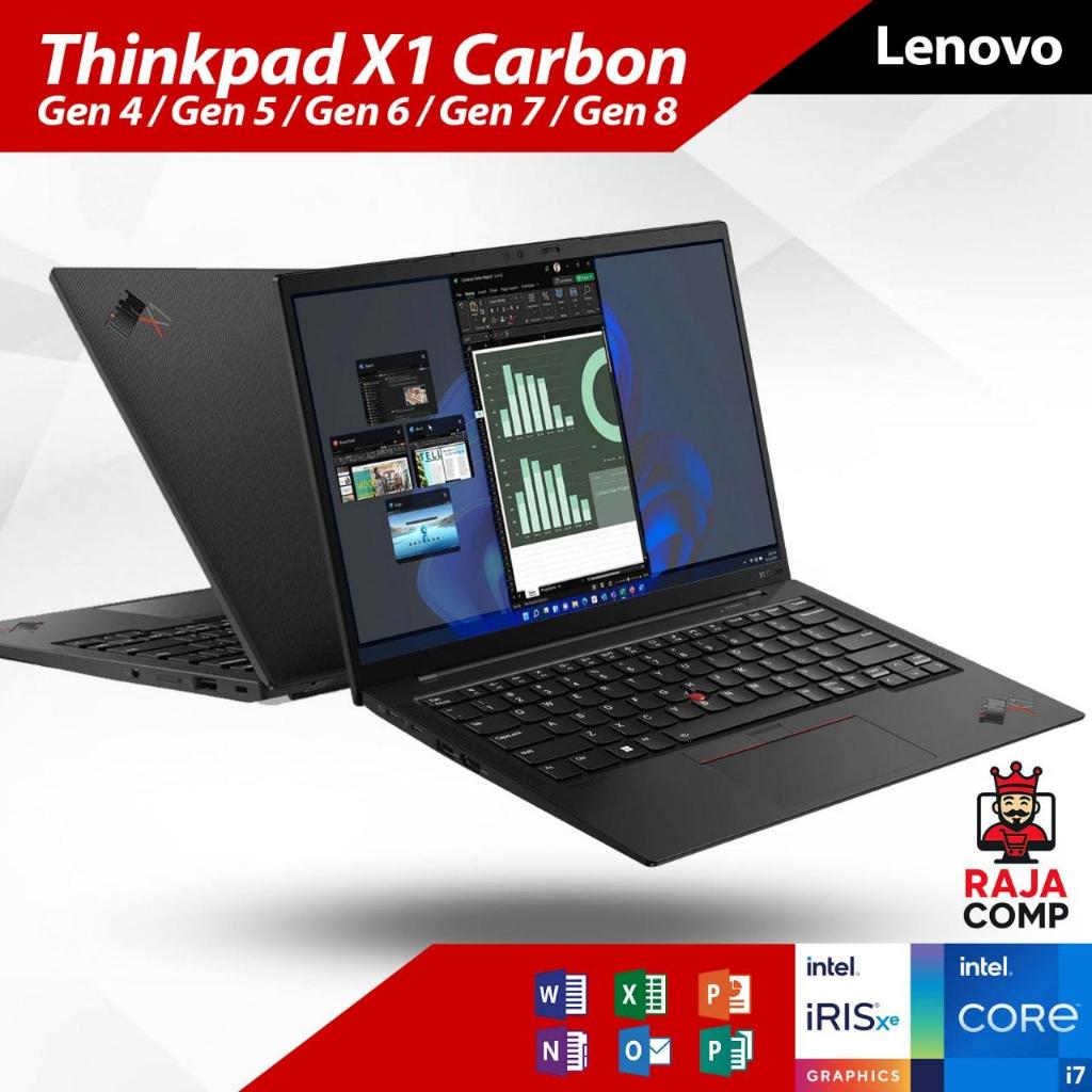 Lenovo Thinkpad X1 Carbon Series Intel I7 I5 16GB 512GB Touch Intel IRIS Murah Bergaransi