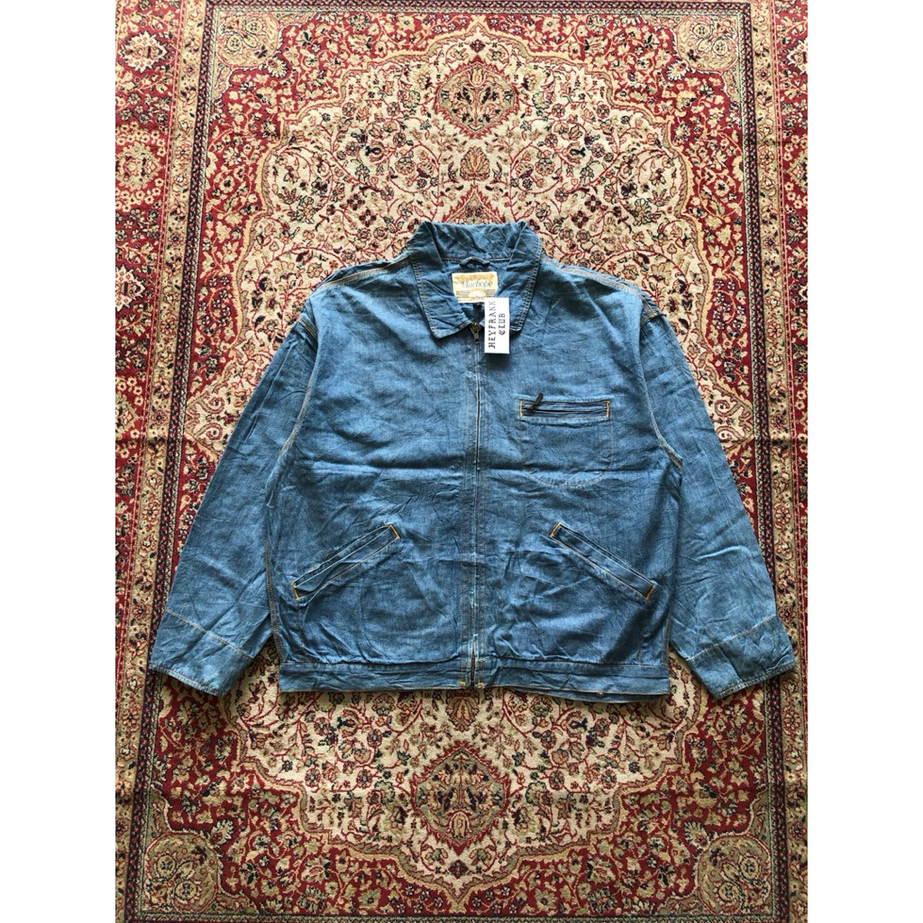 Machope soft denim detroit jacket Vintage detroit denim jacket H523