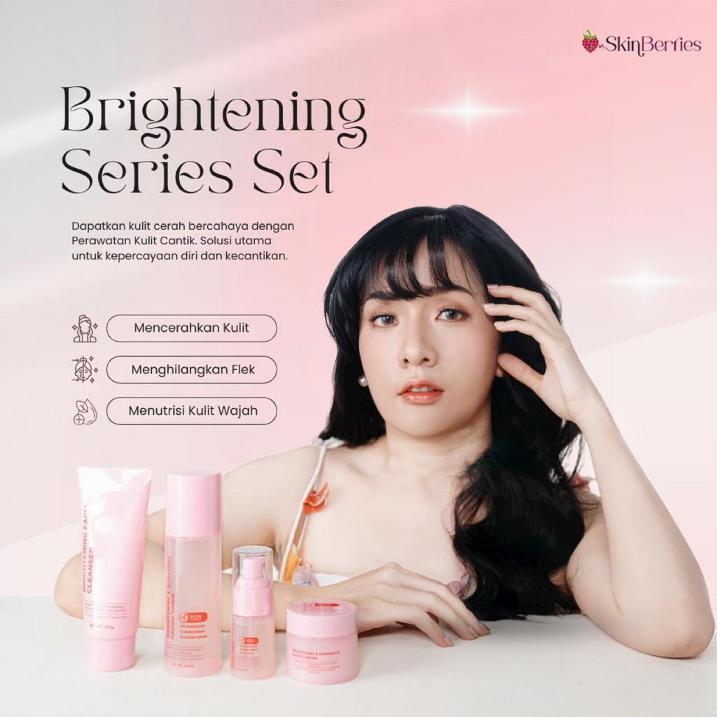 Skinberries - (FREE TONE UP) Brightening & Darkspot Fading Set - 1 Set Skincare untuk mencerahkan ku