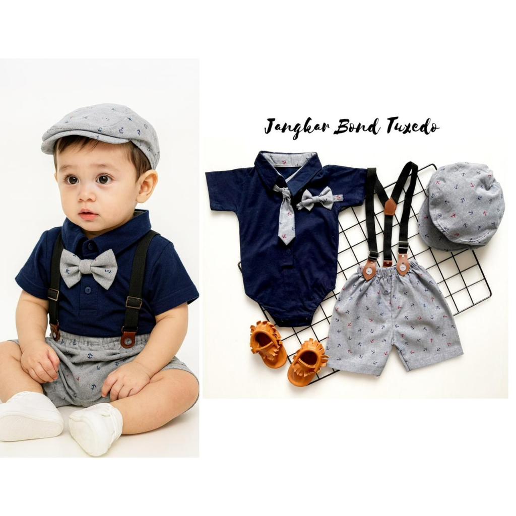 Baju Bayi Setelan Kemeja 0-18 Bulan Rompi Sambung Celana Pesta Kondangan Fashion Anak Bayi Cowok Lak
