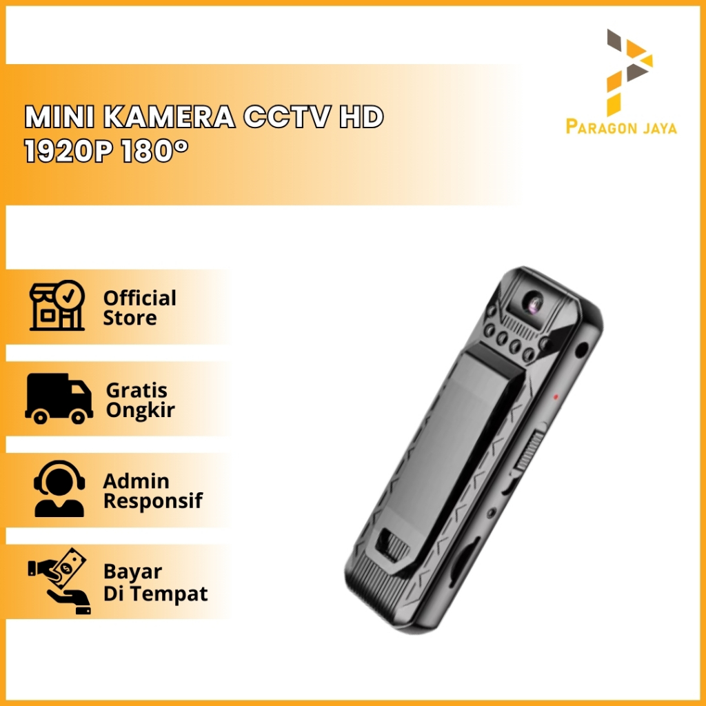 Mini Kamera CCTV HD 1920P 180° dengan Desain Magnetik, Kamera Dash Cam untuk Motor dan Sepeda Portab