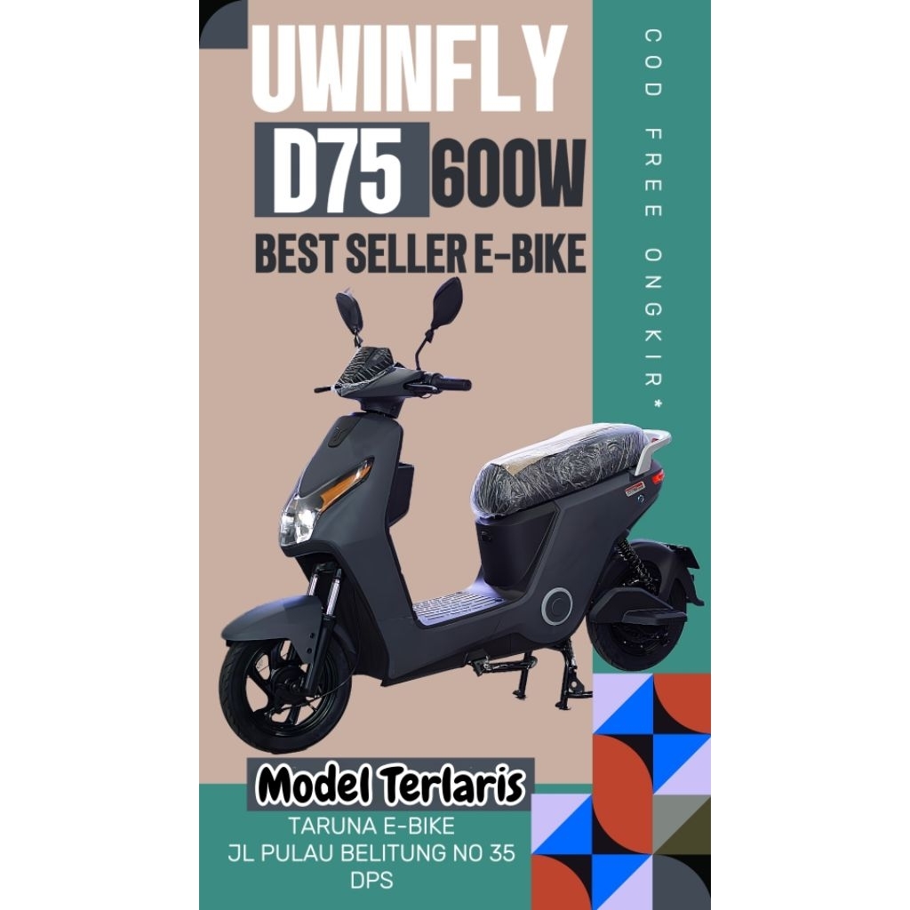 Sepeda Listrik Model Motor Uwinfly D75 600Watt