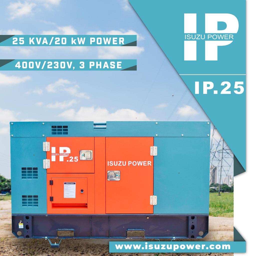 Genset Silent Diesel IP25 KVA 20000 Watt - Generator Solar Diesel IP 25 KVA 20000 Watt Isuzu di Maka