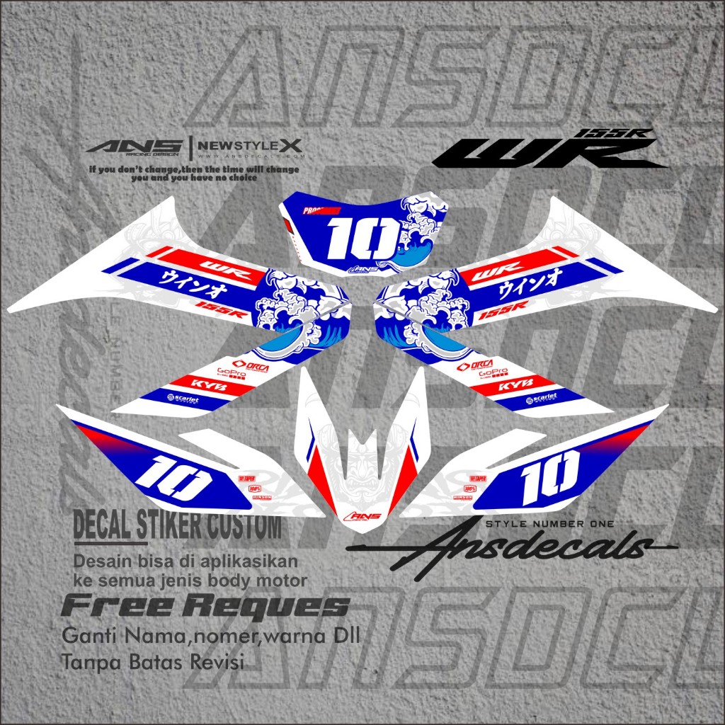 STIKER YAMAHA WR 155 STIKER WR 155 JUAL STRIPING WR 155