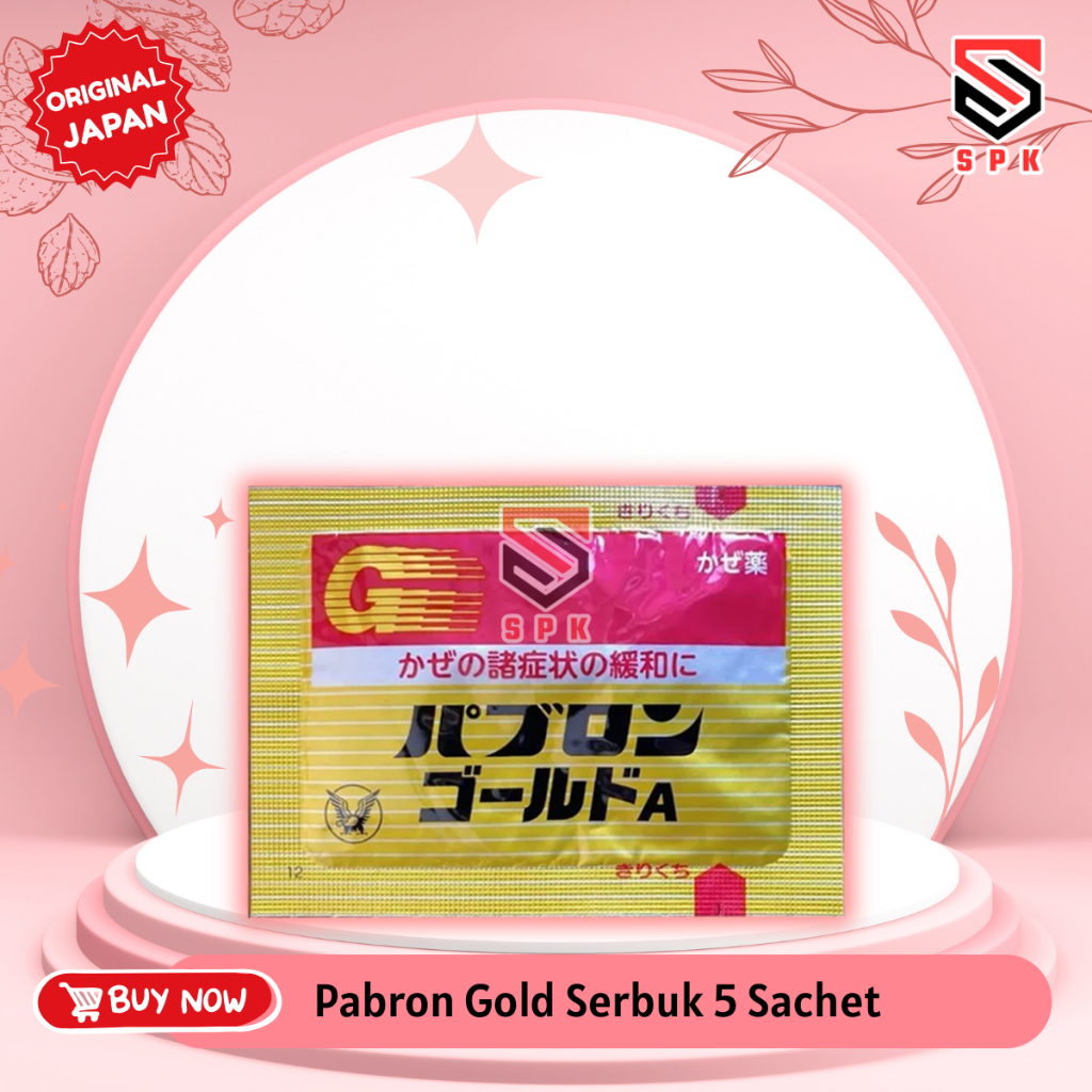 PABRON GOLD Serbuk Obat Flu Batuk 5 Sachet Original Jepang (Ecer)