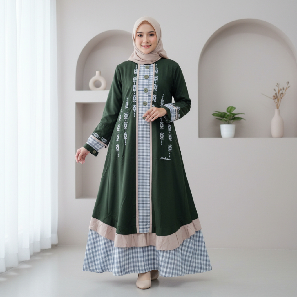 [ORI] GAMIS SHABRINA BRANDED bunga 100% ORIGINAL dan HIGH QUALITY