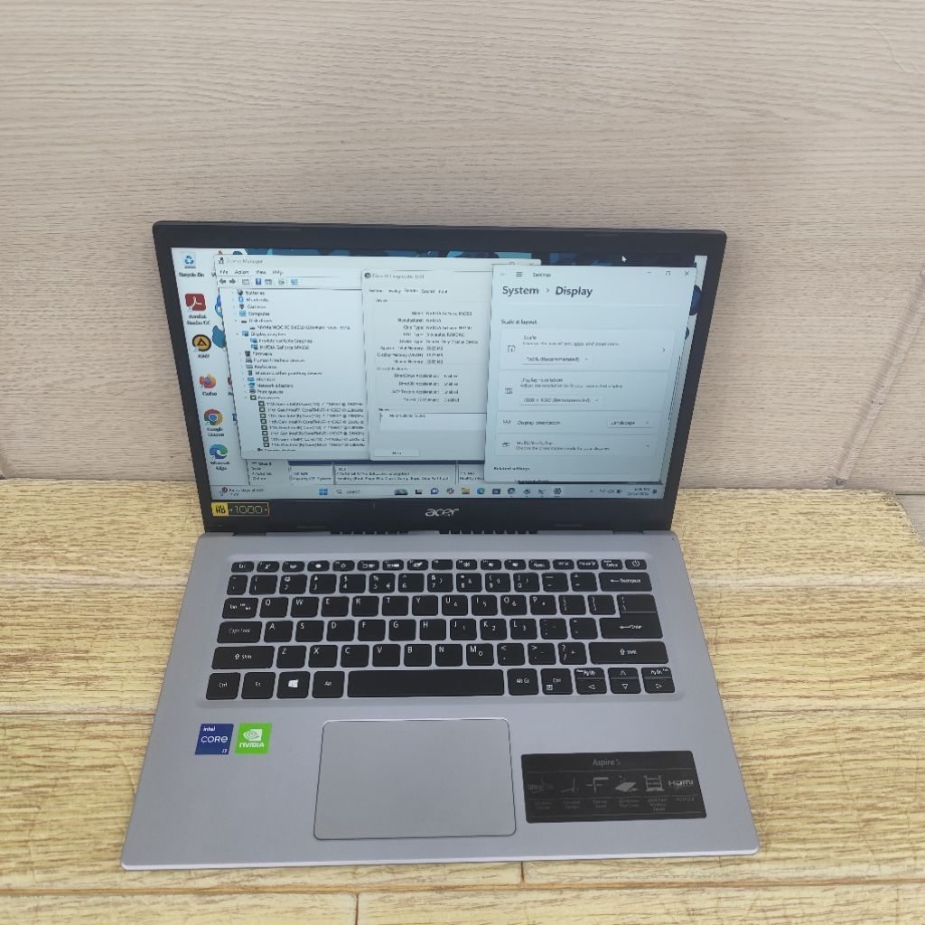 Laptop Second Acer Aspire 5 A514-54g Core i7-1165g7 Ram 8gb Ssd 512gb Mx350 Fhd