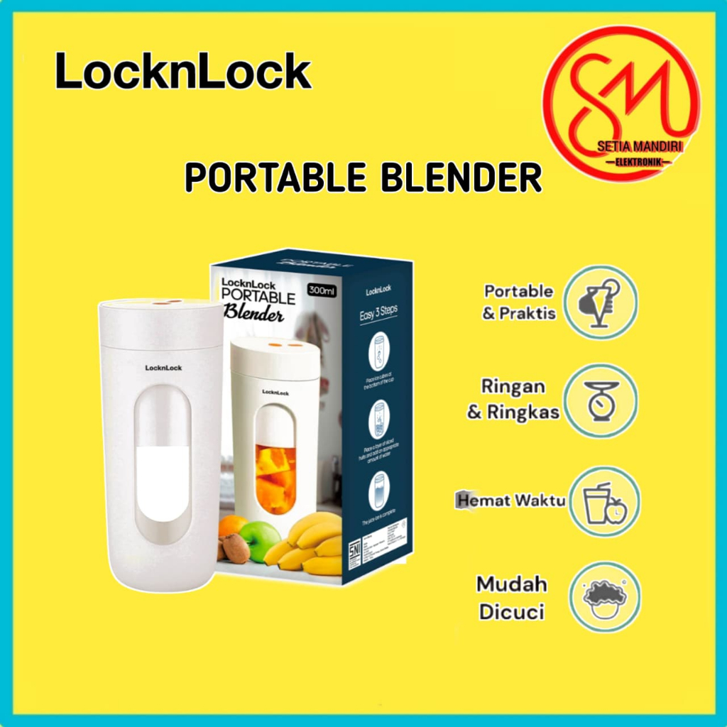 Lock & Lock Portable Blender 300ml Juicer Portable Original Bergaransi Resmi