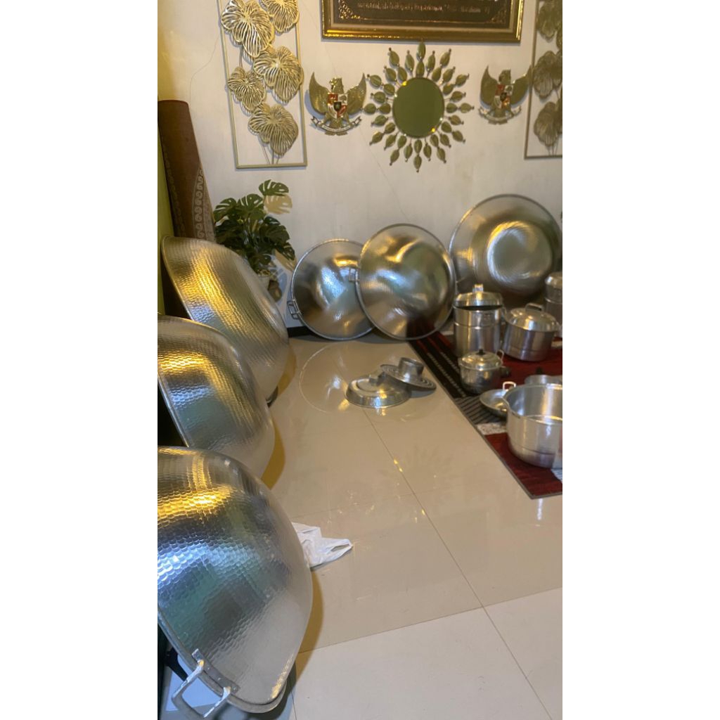 wajan jumbo alumunium tebel anti karat 100cm