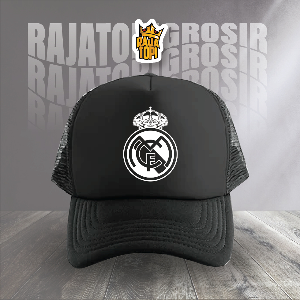Topi jaring bola/ topi club bola /Logo Real Madrid