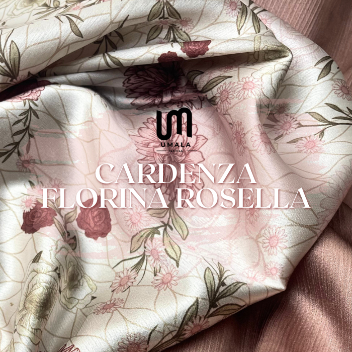 Cardenza/Cradenza Motif Florina Rosella 0,5 Meter Umala Textile Kain Arahan Gamis Abaya Dress