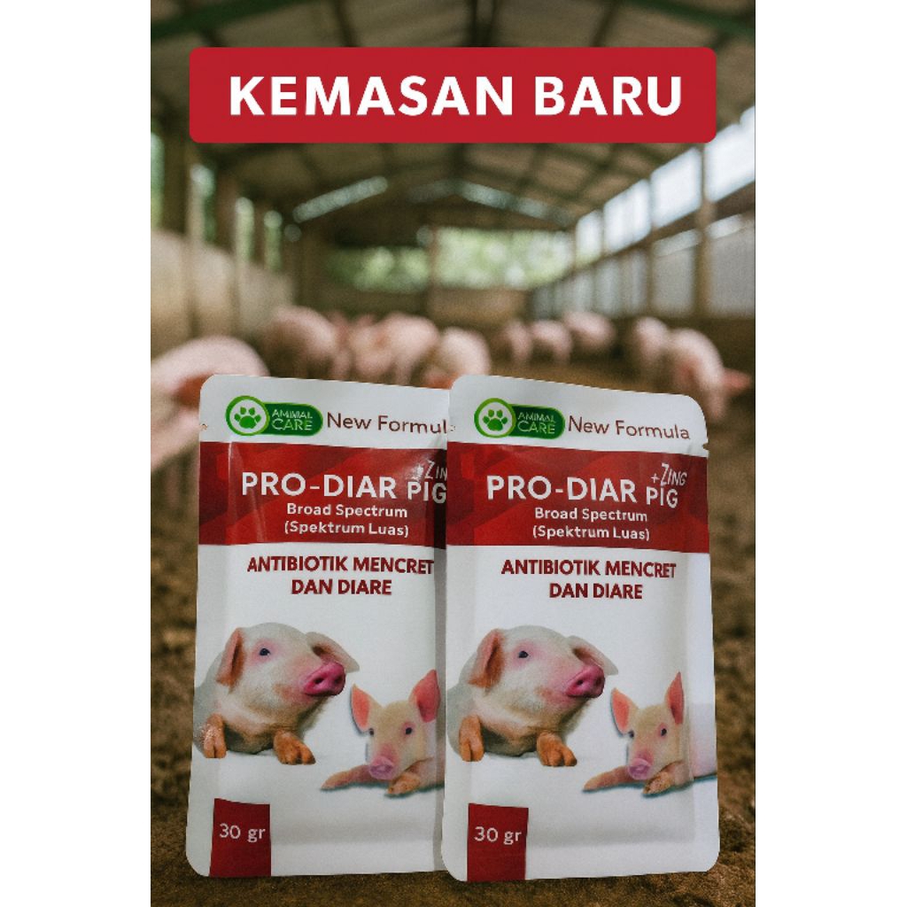 PRO DIAR PIG OBAT MENCRET DAN DIARE BABI POWDER 30G