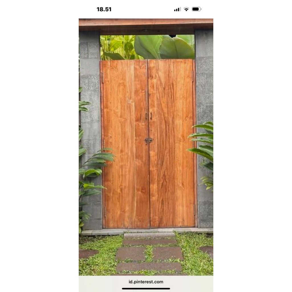Pintu Rumah 2 Daun Pintu Kayu Jati