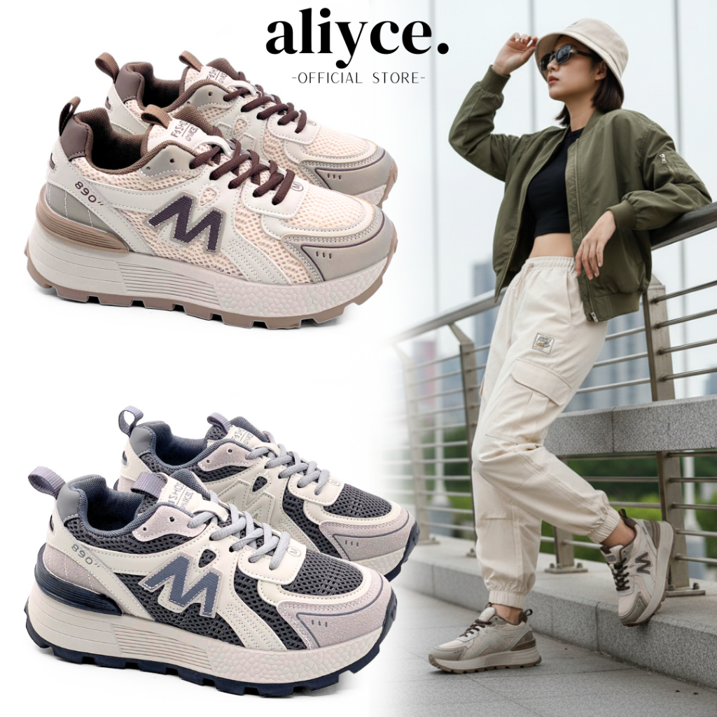 Aliyce - Sepatu Sneakers Pria Wanita Sporty Looks Sneakers Casual Fashion