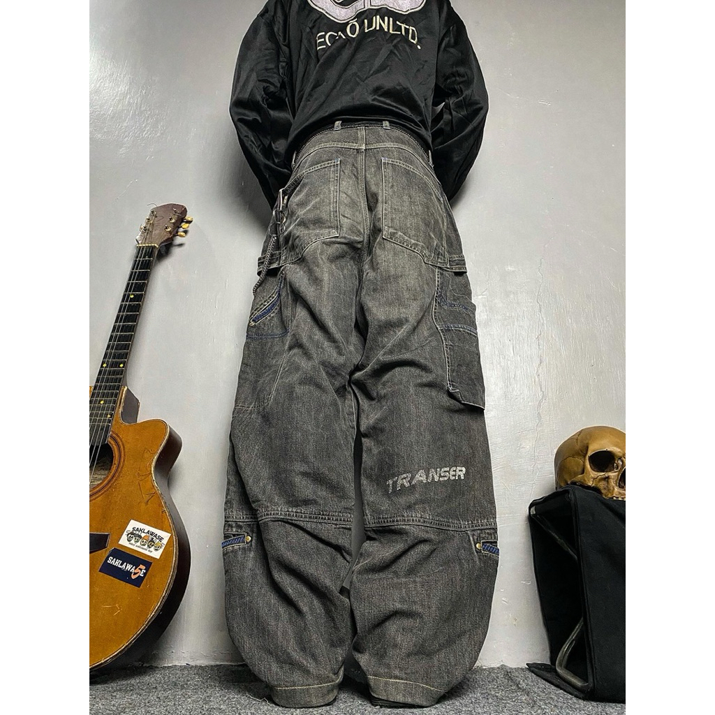 y2k carpenter baggy jeans by transer